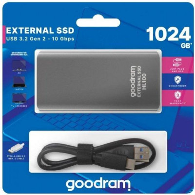 Hard disk esterno USB Type-c 1TB Goodram SSDPR-HL100-01T