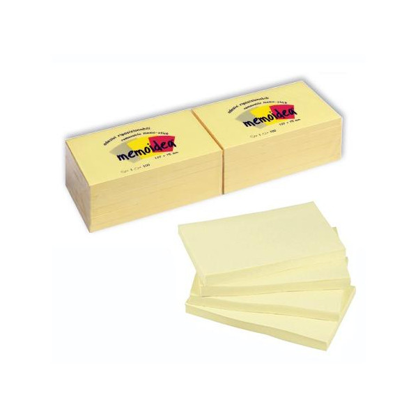 Foglietti MEMOIDEA 127x75 mm giallo pastello - 12 blocchetti