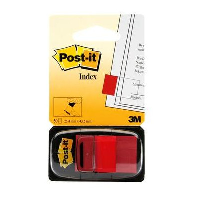 Post-it® Index Medium Rosso - dispenser da 50 segnapagina