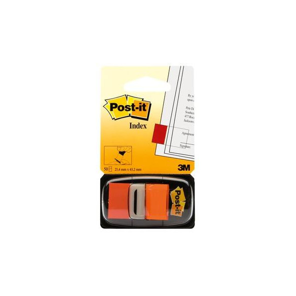 Post-it® Index Medium Arancio - dispenser da 50 segnapagina
