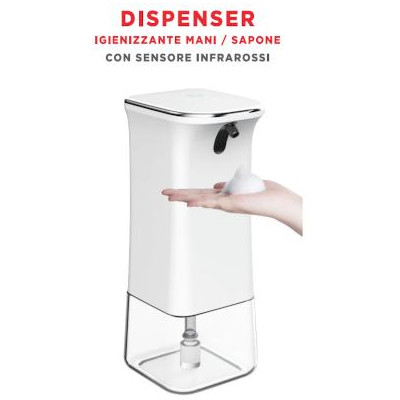 DISPENSER igienizzante mani / sapone 280ml con Sensore PIR 