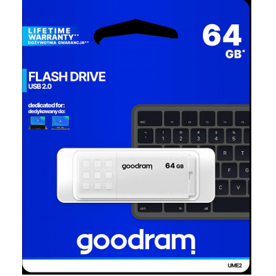 Pendrive GoodRAM 64GB UME2 white USB 2.0 - retail blister