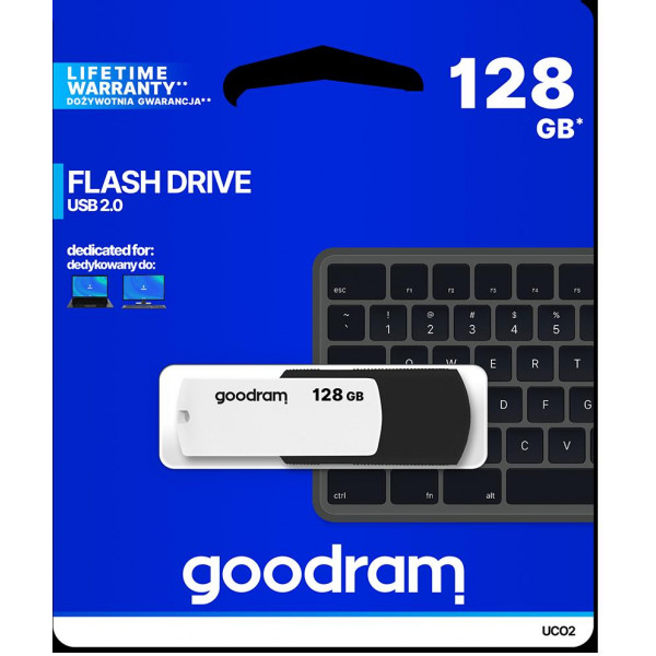Pendrive GOODRAM Black-White 128GB USB 2.0 - retail blister