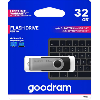 Pendrive GoodRAM 32GB UTS3 BLACK USB 3.0 - retail blister