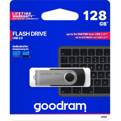Pendrive GoodRAM 128GB UTS3 BLACK USB 3.0 - retail blister