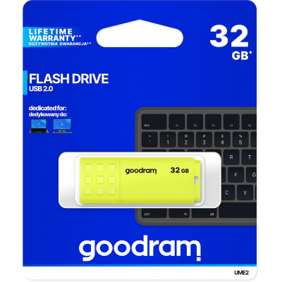 Pendrive GoodRAM 32GB UME2 yellow USB 2.0 - retail blister